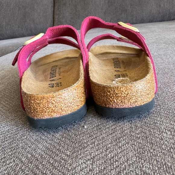 BIRKENSTOCK Arizona Shiny Python Sandals in Dark Fuchsia - Picture 9 of 12